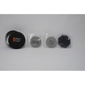 Gemini Coffee Tools Espresso Puck Screen Set w/ Tin  New Unused Incomplete As-Is